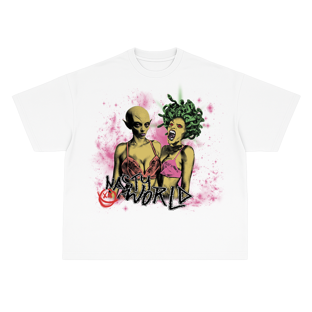 AVERAGE WOMEN TSHIRT - PINK DESIGN - WHITE