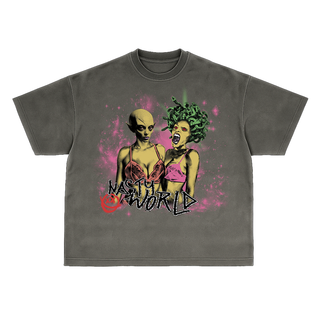 AVERAGE WOMEN TSHIRT - PINK DESIGN - GREY