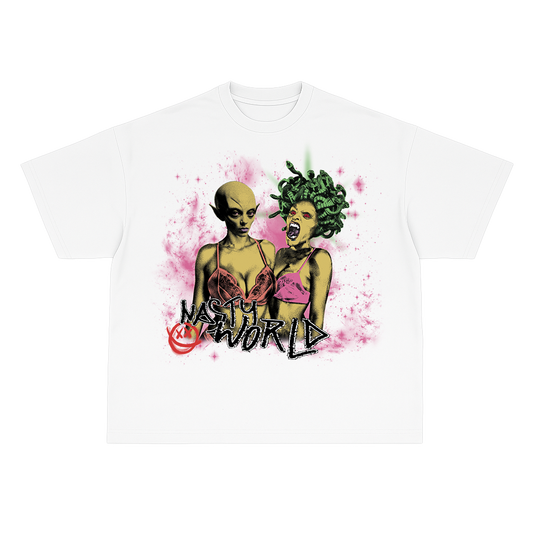 AVERAGE WOMEN TSHIRT - PINK DESIGN - WHITE