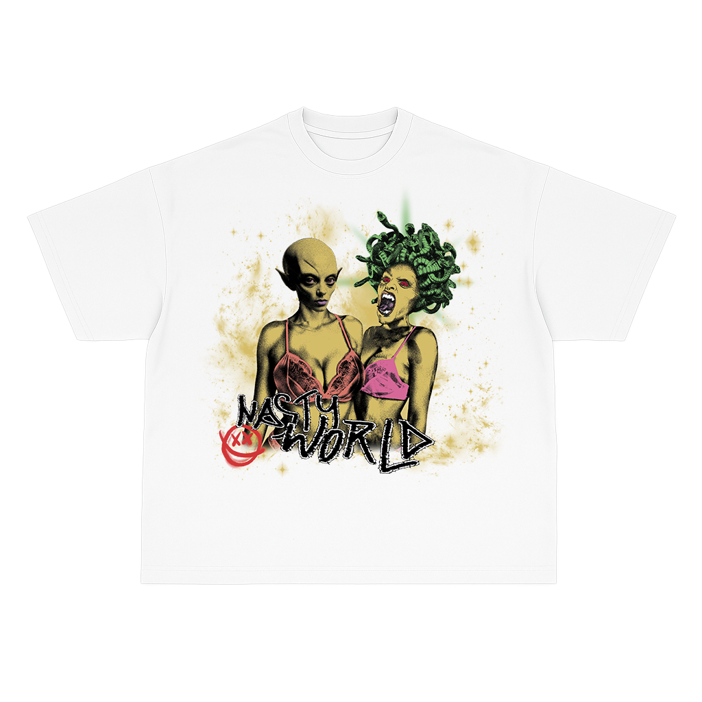 AVERAGE WOMEN TSHIRT - YELLOW DESIGN - WHITE